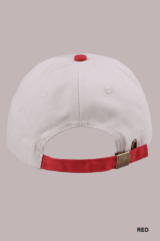 Darlin’ Two-Tone Embroidered Canvas Cap – Adjustable Baseball Hat