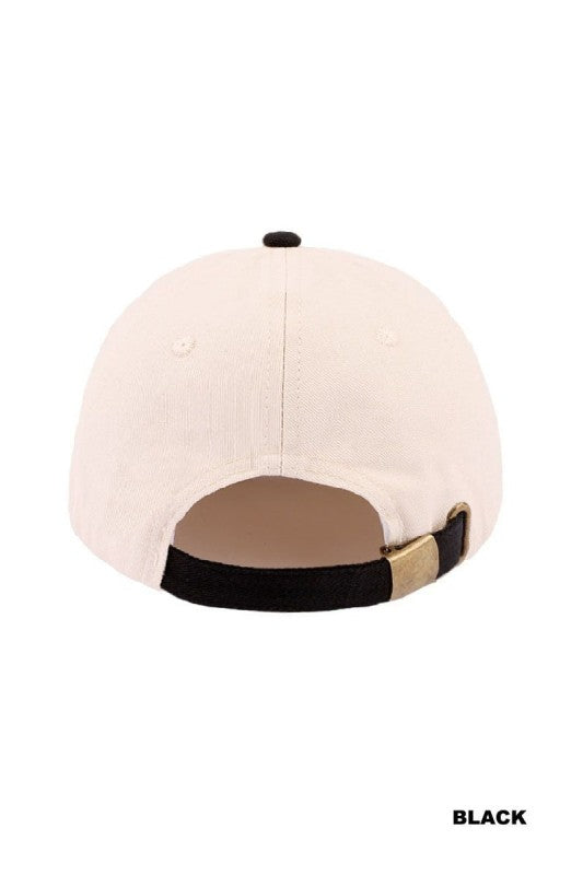 Sorry About My Husband Cap – Two-Tone Embroidered Canvas Hat
