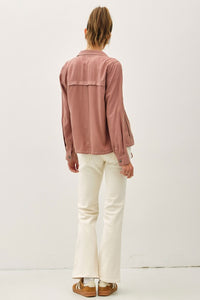Callahan Tencel Utility Jacket – Dusty Rose