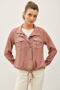 Callahan Tencel Utility Jacket – Dusty Rose