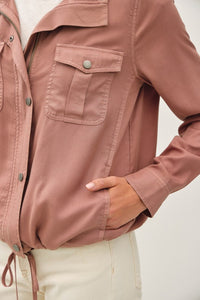 Callahan Tencel Utility Jacket – Dusty Rose