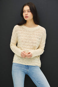 The Elowen Textured Stripe Lightweight Sweater