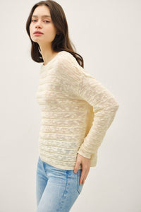 The Elowen Textured Stripe Lightweight Sweater