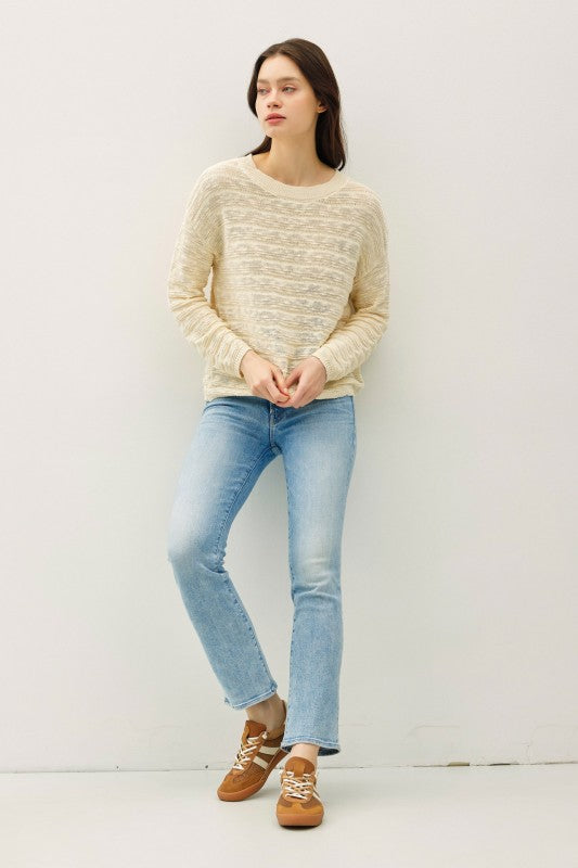 The Elowen Textured Stripe Lightweight Sweater