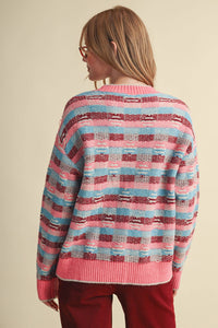 Something Different Geometric Sweater: Multi