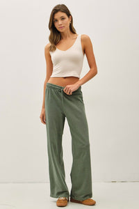 Dakota Soft Washed Wide Leg Lounge Pants – Spruce & Charcoal