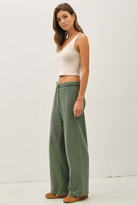 Dakota Soft Washed Wide Leg Lounge Pants – Spruce & Charcoal