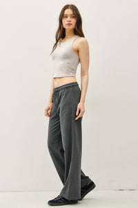 Dakota Soft Washed Wide Leg Lounge Pants – Spruce & Charcoal