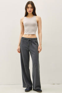 Dakota Soft Washed Wide Leg Lounge Pants – Spruce & Charcoal