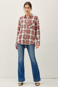 Whitney Classic Plaid Button-Down Shirt – Oversized Ultra-Soft Flannel (S–L)