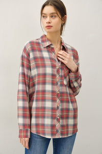 Whitney Classic Plaid Button-Down Shirt – Oversized Ultra-Soft Flannel (S–L)