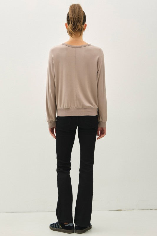 The Elise Soft Modal Dolman Tee – Taupe Everyday Essential Top