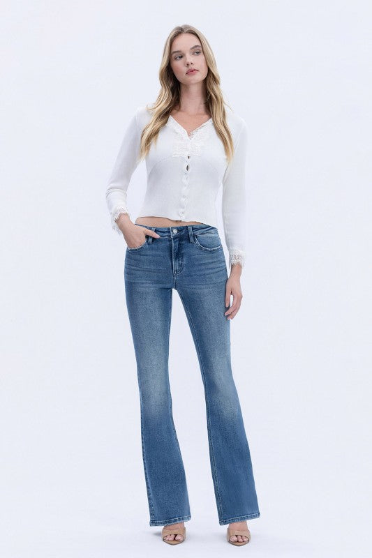 Lovervet Harper High Rise Bootcut Jeans – Full Length Comfort Stretch Denim for Women