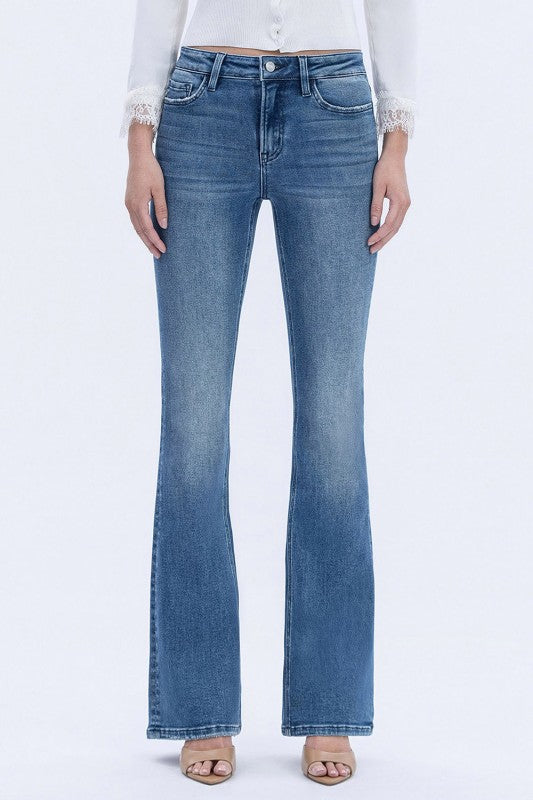 Lovervet Harper High Rise Bootcut Jeans – Full Length Comfort Stretch Denim for Women