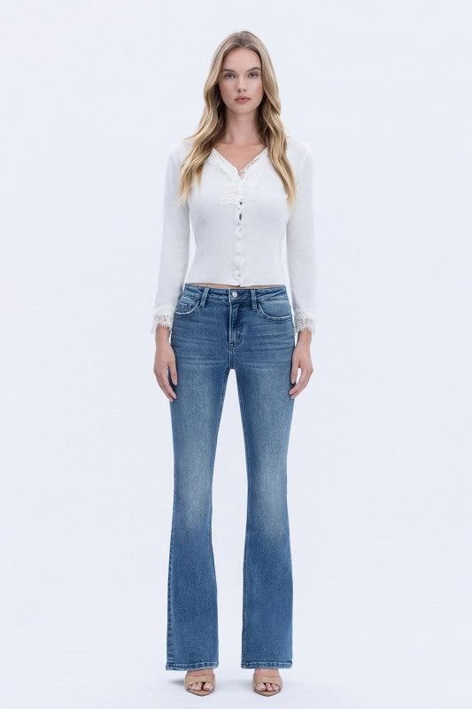 Lovervet Harper High Rise Bootcut Jeans – Full Length Comfort Stretch Denim for Women