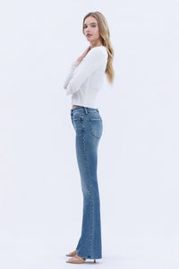 Lovervet Harper High Rise Bootcut Jeans – Full Length Comfort Stretch Denim for Women