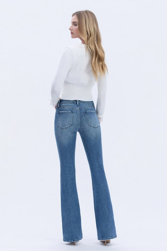 Lovervet Harper High Rise Bootcut Jeans – Full Length Comfort Stretch Denim for Women
