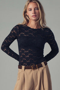 Lena Lace Long Sleeve Top – Romantic Boho Layering Essential