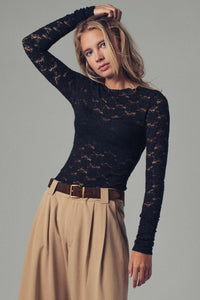 Lena Lace Long Sleeve Top – Romantic Boho Layering Essential