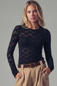Lena Lace Long Sleeve Top – Romantic Boho Layering Essential