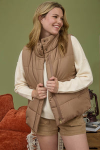 Cedar Trail Zip-Up Puffer Vest – Cozy Cold Weather Essential
