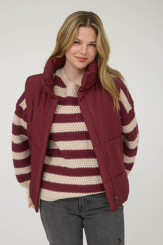 Cedar Trail Zip-Up Puffer Vest – Cozy Cold Weather Essential