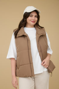 Cedar Trail Zip-Up PLUS SIZE Puffer Vest – Cozy Cold Weather Essential 1X, 2X, 3X