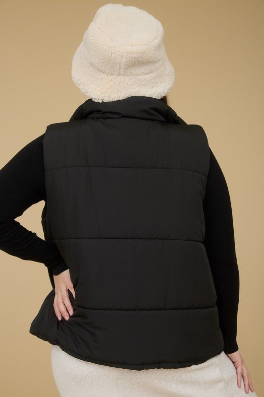 Cedar Trail Zip-Up PLUS SIZE Puffer Vest – Cozy Cold Weather Essential 1X, 2X, 3X