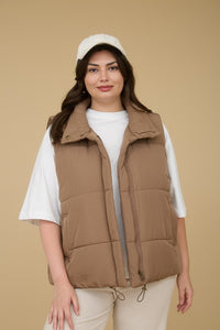 Cedar Trail Zip-Up PLUS SIZE Puffer Vest – Cozy Cold Weather Essential 1X, 2X, 3X