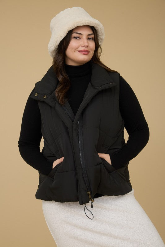 Cedar Trail Zip-Up PLUS SIZE Puffer Vest – Cozy Cold Weather Essential 1X, 2X, 3X