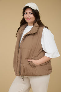 Cedar Trail Zip-Up PLUS SIZE Puffer Vest – Cozy Cold Weather Essential 1X, 2X, 3X