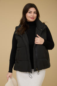 Cedar Trail Zip-Up PLUS SIZE Puffer Vest – Cozy Cold Weather Essential 1X, 2X, 3X