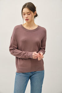 Everlynn Soft Touch Lightweight Sweater – Relaxed Drop Shoulder Pullover Top