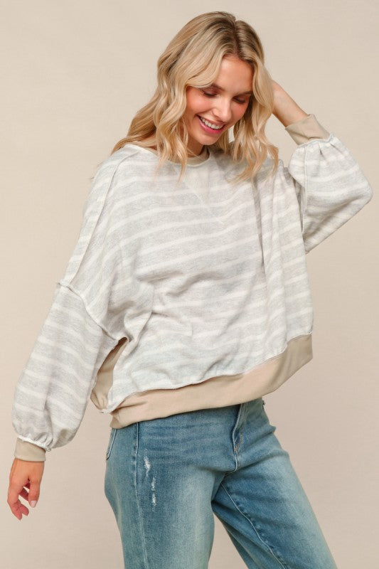 The Rory Colorblock Striped Pullover