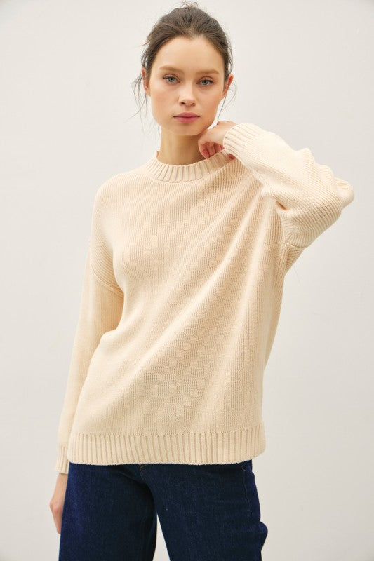 The Laramie Mock Neck Sweater – Relaxed Fit Everyday Pullover