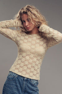 Lena Lace Long Sleeve Top – Romantic Boho Layering Essential