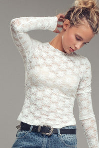 Lena Lace Long Sleeve Top – Romantic Boho Layering Essential