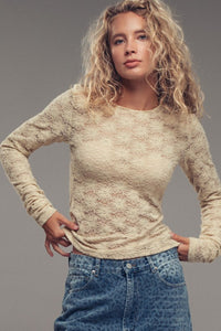 Lena Lace Long Sleeve Top – Romantic Boho Layering Essential