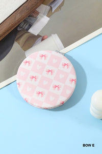 Colette Bow Compact Mirror – Coquette Double-Sided Folding Design