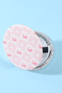 Colette Bow Compact Mirror – Coquette Double-Sided Folding Design