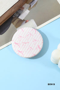 Colette Bow Compact Mirror – Coquette Double-Sided Folding Design