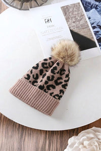 The Monroe Leopard Pom Beanie