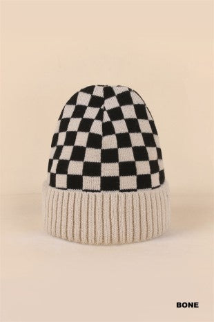 The Parker Checkered Beanie