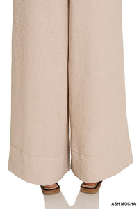 Maren Airflow Wide Leg Drawstring Pants – Lightweight Woven Summer Pants with Elastic Waist