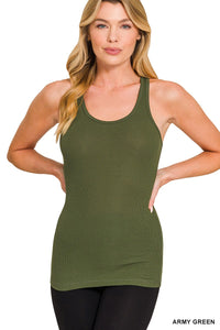 The Everyday Racerback Tank – Stretch Ribbed Cotton Blend Basic Tank
