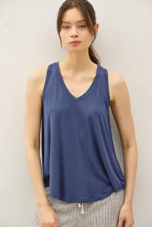The Emory Soft Knit V-Neck Tank – Lightweight High-Low Essential Summer Top for Women