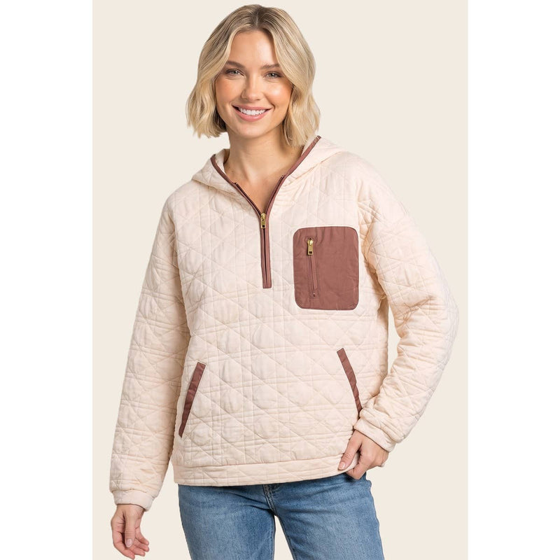 Worth the Extra Quilted Hoodie