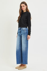Risen "Long Weekend" High Rise  Crop Wide Leg Jeans : Medium