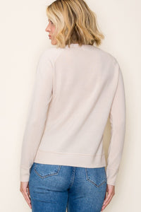 Rosalie Raglan Crewneck Pullover Sweater – Women’s Casual Knit Long Sleeve Top