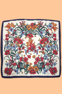 The Willow Floral Bandana Scarf – Large Flower Print Headband Neck Scarf